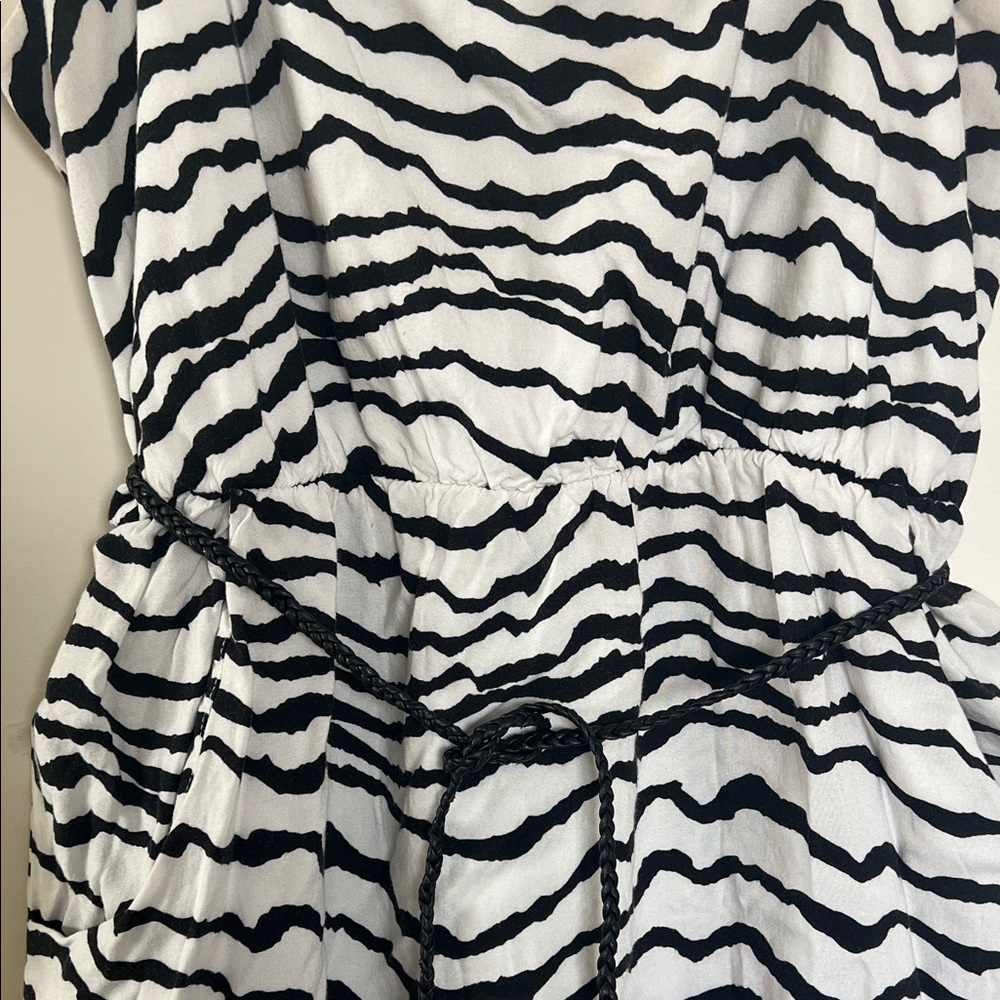 Full Tilt Black and White Patterned Mini Dress - Picture 4 of 11